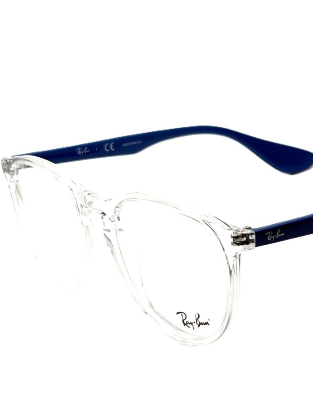 RAY BAN RB 7046 5951 POLISHED TRANSPARENT/BLUE UNISEX EYEGLASSES 51MM 18 140